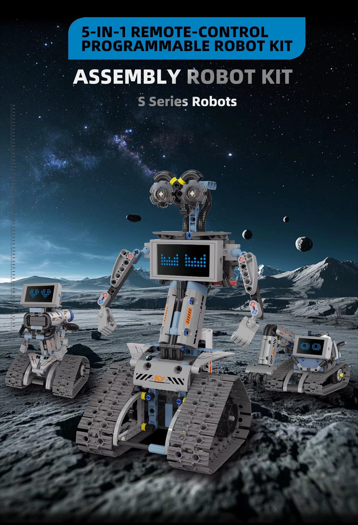 🚀 Super Space Robot 5-in-1 Build & Play Set - Keep Kids Away from Mobiles